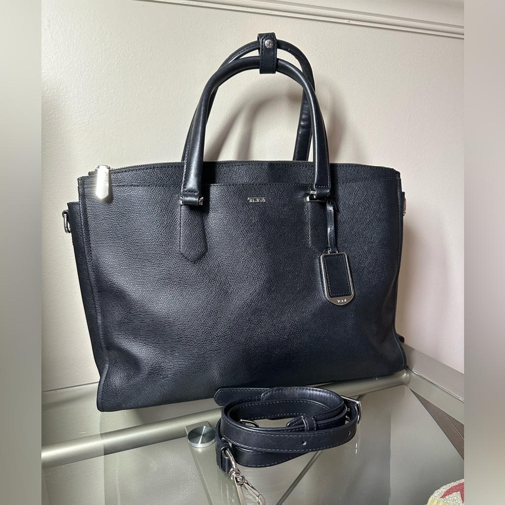 Tumi black Sinclair Emma laptop bag